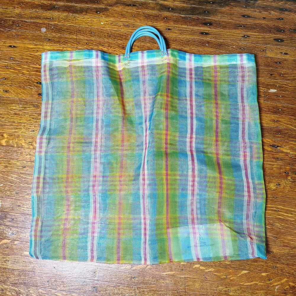 Colorful Woven Mesh Mexican Market Tote Bag/Wet Bag
